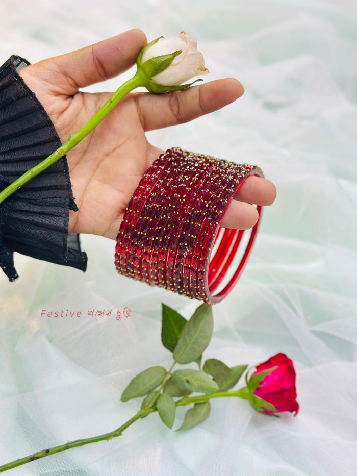 Rindrop Kacer Curi- Maroon – Festive - Image 2